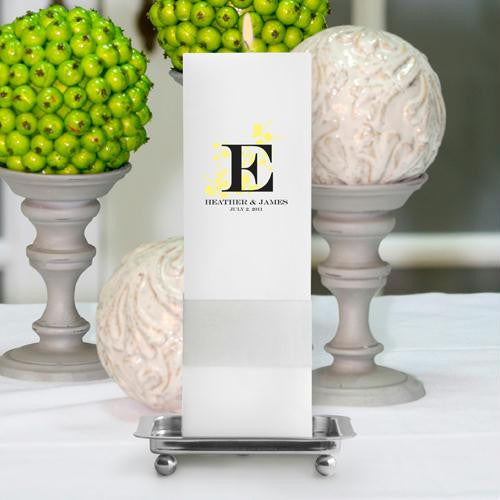 Personalized Nature¿s Bliss Unity Candle with stand ¿ Square Pillar