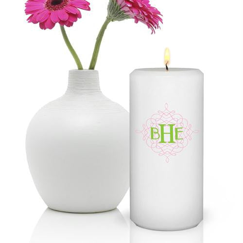 Personalized Round Wistful Monogram Friendship Candle