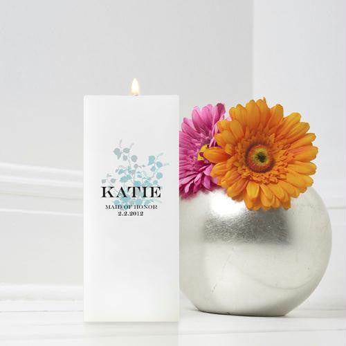 Personalized Square Graceful Nature Friendship Candle