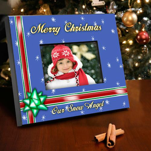 Personalized Blue Holiday Picture Frame