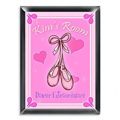 Personalized Ballet Slippers Room Sign