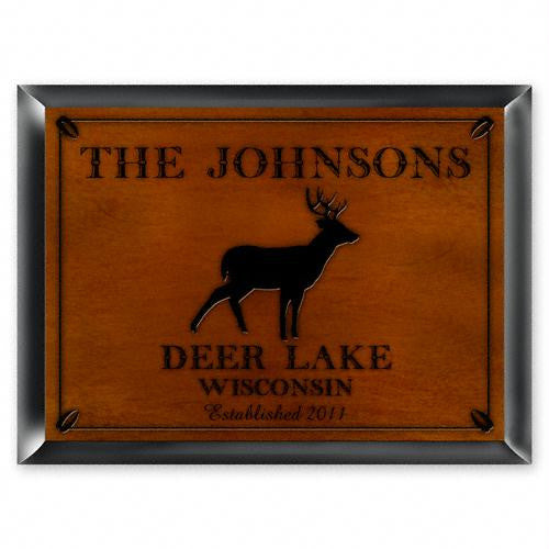 Personalized Stag Cabin Sign