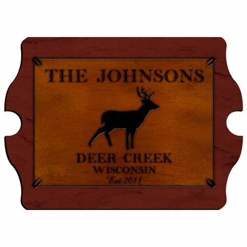 Personalized Stag Vintage Cabin Sign
