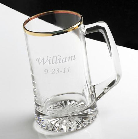 Personalized 25 oz. Gold Rimmed Sports Mug