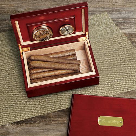 Personalized Cherry Wood Humidor