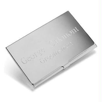 Personalized Silver Plated Business Card Case