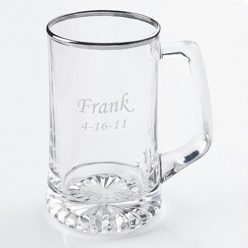 Personalized 25 oz. Silver Rimmed Sports Mug