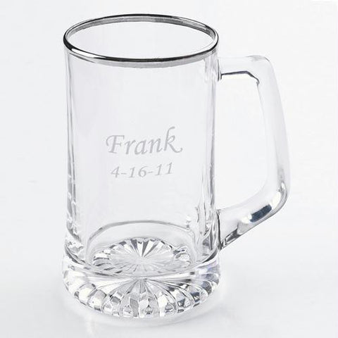 Personalized 25 oz. Silver Rimmed Sports Mug