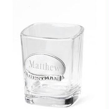 Shot Glass with Best Man Pewter Emblem