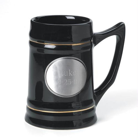 Ceramic Mug with Groomsman Pewter Emblem