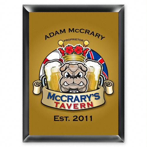 Personalized English Bulldog Pub Sign