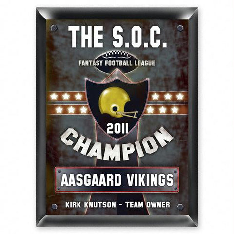 Personalized Fantasy Football Champion Plaque