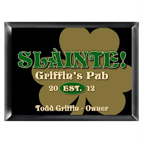 Personalized Gold Clover Pub Sign