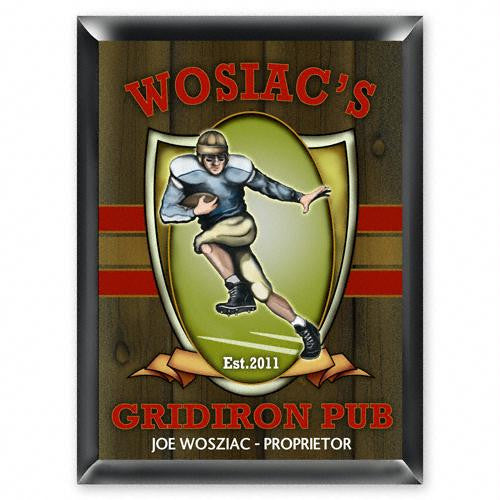 Personalized Gridiron Pub Sign