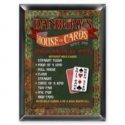 Personalized House of Cards Pub Sign