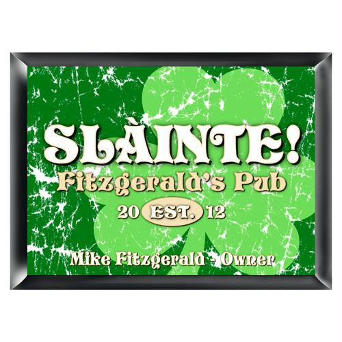 Personalized Jolly Green Clover Pub Sign