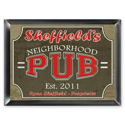 Personalized Neighborhood Pub Sign