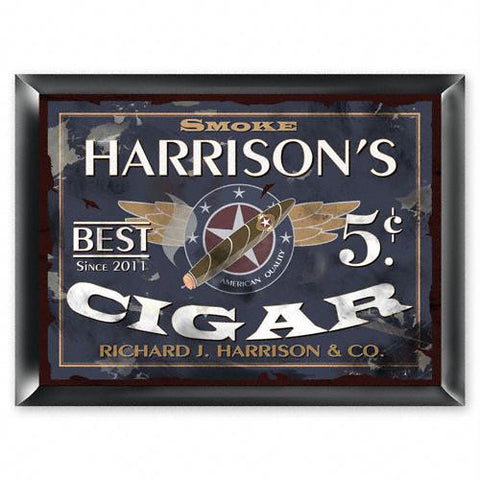 Personalized Patriot Cigar Pub Sign