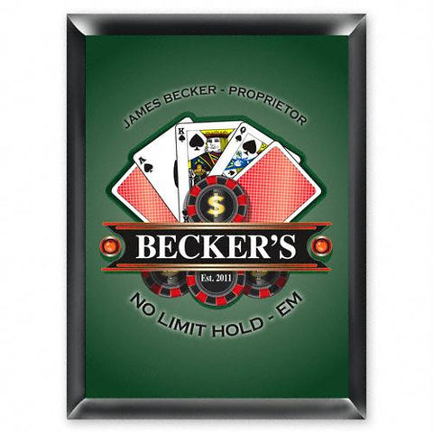 Personalized "Texas Hold-Em" Poker Pub Sign