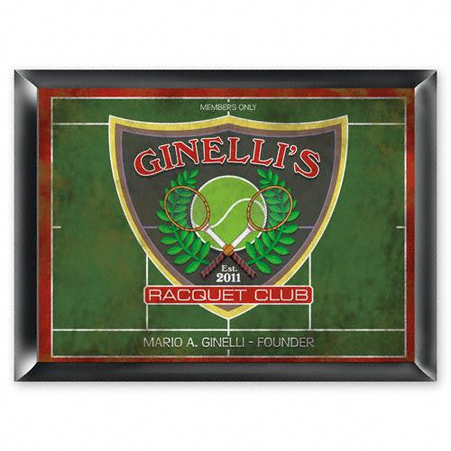 Personalized Racquet Club Pub Sign