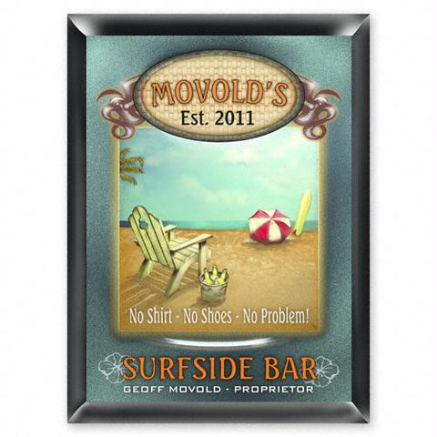 Personalized "Surfside" Bar Sign