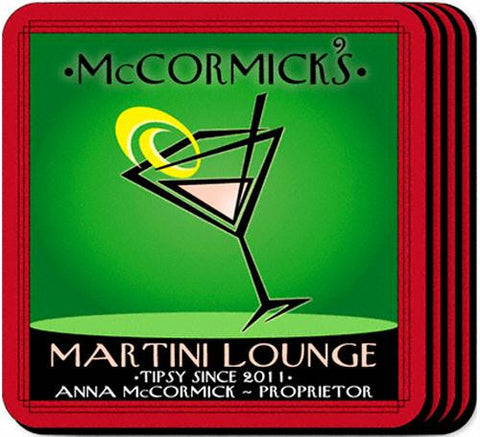 Martini "Cosmo" Coaster Set