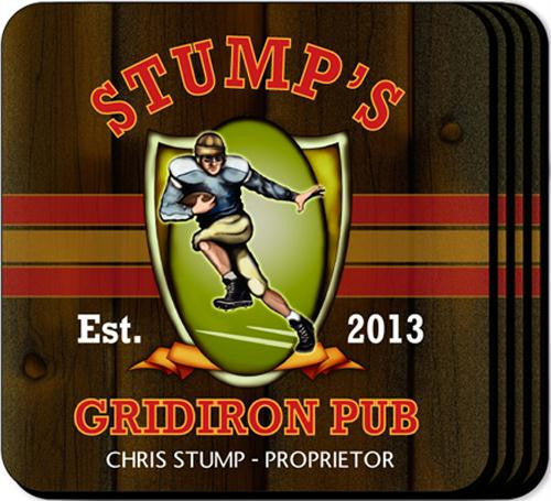 Gridiron Pub Coaster Set