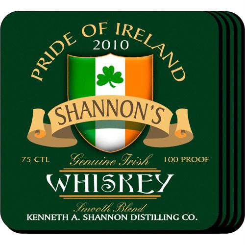 Irish Whiskey Coaster Set