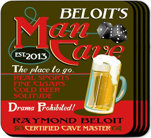 Man Cave Coaster Set