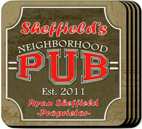 Neighborhood Pub Coaster Set