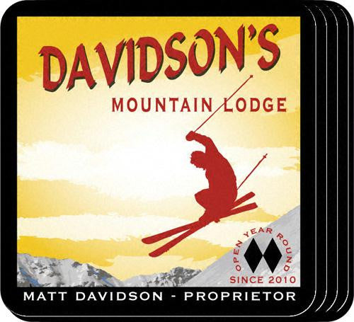 Ski Lodge Coaster Set