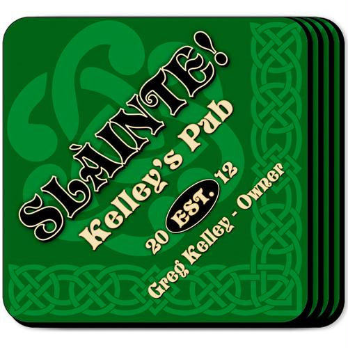 Slainte Green Coaster Set