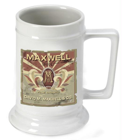 Cigar Monogram Beer Stein