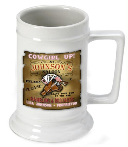 Cowgirl Saloon Beer Stein