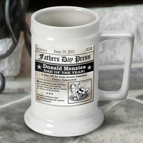 Father's Day Headline Stein