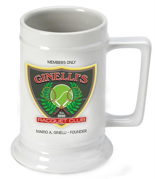 Racquet Club Beer Stein