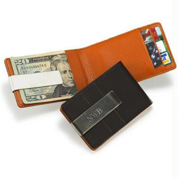 Personalized Metro Leather Wallet-Money Clip