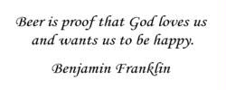 S1 - Benjamin Franklin Quote Beer Stein