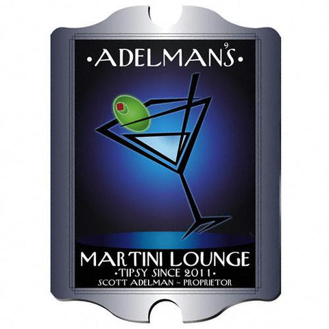 Vintage Personalized "After Hours" Martini Lounge Sign