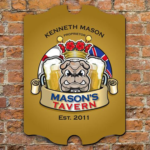 Personalized Bowling Team Vintage Pub Sign