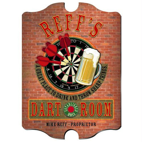 Vintage Personalized Darts Pub Sign