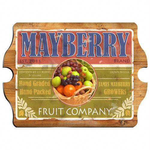 Vintage Personalized Fruit Company Sign