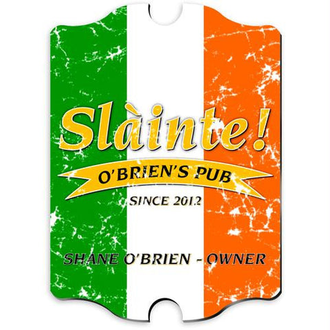 Vintage Personalized Pride of the Irish Pub Sign