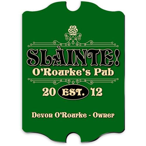 Vintage Slainte Classic Pub Sign