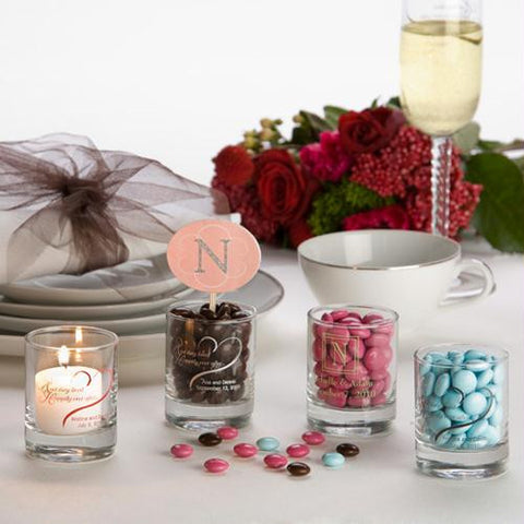 Elegant Monogram Votive Cups