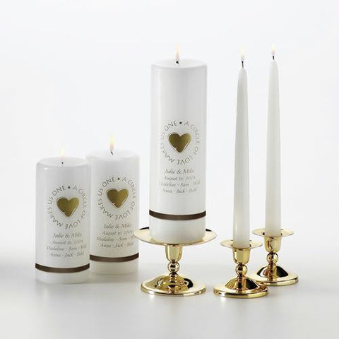 Personalized Second Marriage Unity Candle Set
