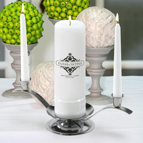 Personalized Everlasting Unity Candle Set ¿ Round Pillar