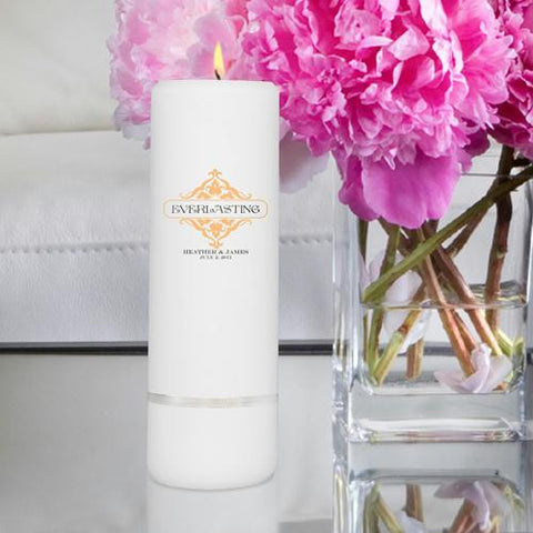 Personalized Everlasting Unity Candle - Round Pillar