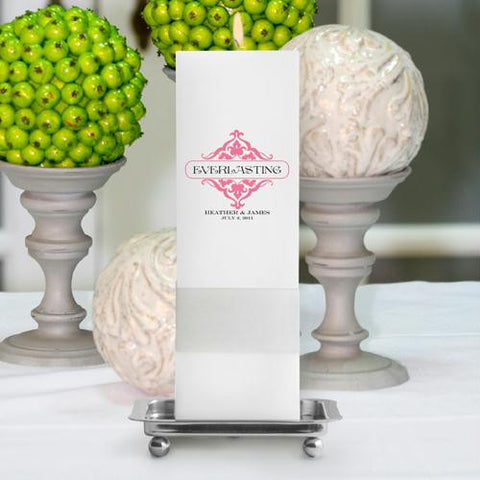Personalized Everlasting Unity Candle with stand