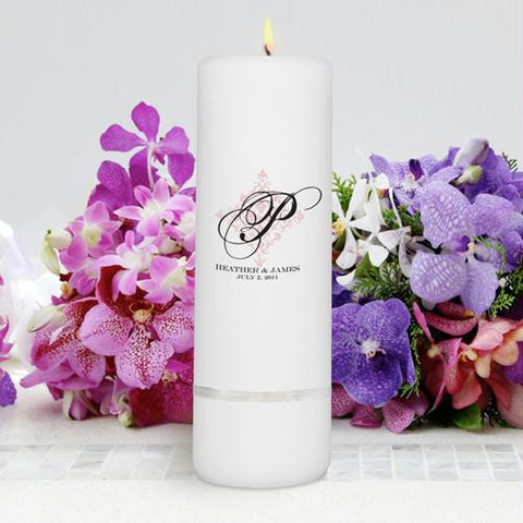 Personalized Perfect Panache Unity Candle - Round Pillar